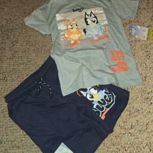 Bluey Kids Matching Set - Gray and Navy